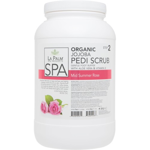 ORGANIC JOJOBA PEDI SCRUB (Mid Summer Rose)  1 gal 