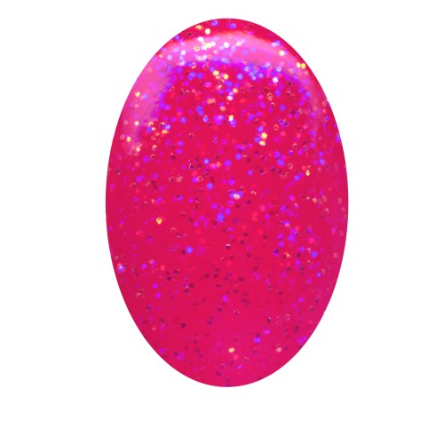 013: XO Designed powder Gel / Fuchsia Glitter (P013) by www.nailsandbeautysupply.com