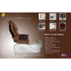 Dolphin Spa Pedicure Chair - 9139 Cappuccino 