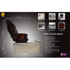 Dolphin Spa Pedicure Chair - 9137 White Basin 