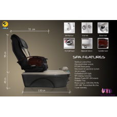 Dolphin Spa Pedicure Chair - 9137 Grey Basin 