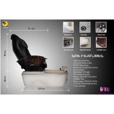 Dolphin Spa Pedicure Chair - 9131 White Basin