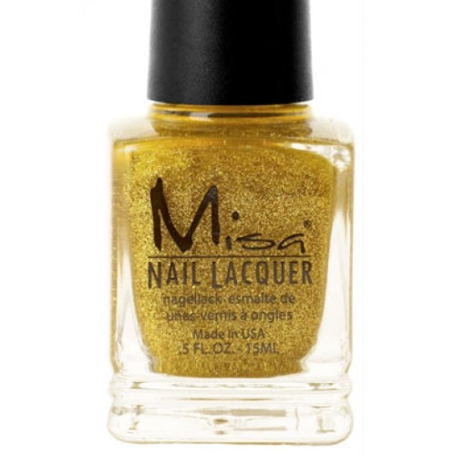 Misa Nail Polish/Disco Queen (gold glitter) (10132) by www.nailsandbeautysupply.com