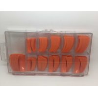 Jet Coloured Nail Tips Box Orange  (Box of 220 tips, size 0-10)