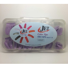 Jet Coloured Nail Tips Box Violet  (Box of 550 tips, size 0-10)