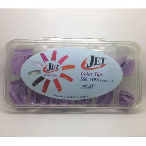 Jet Coloured Nail Tips Box Violet  (Box of 550 tips, size 0-10) (Jet Coloured Nail Tips Box Violet  (Box of 550 tips, size 0-10)) by www.nailsandbeautysupply.com