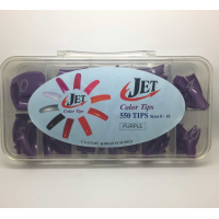 Jet Coloured Nail Tips Box Pupple (Box of 550 tips, size 0-10)