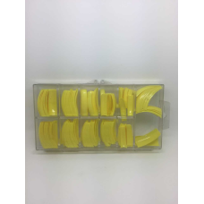 Jet Coloured Nail Tips Box Yellow  (Box of 220 tips, size 0-10)